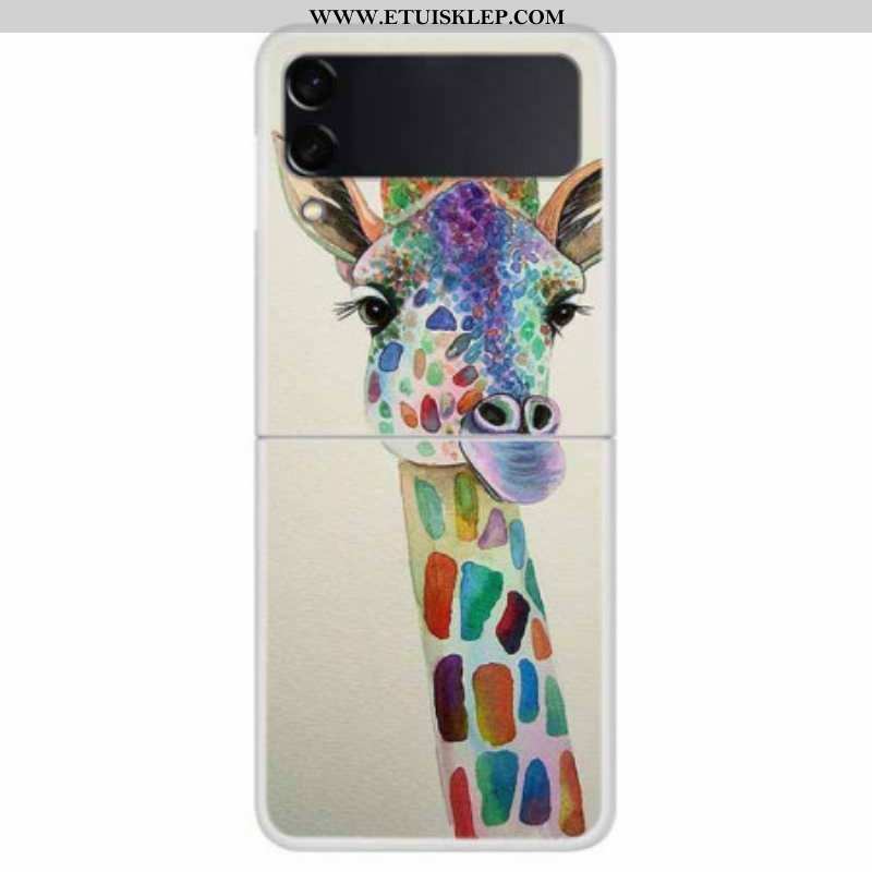 Etui do Samsung Galaxy Z Flip 4 Etui Folio Kolorowa Żyrafa